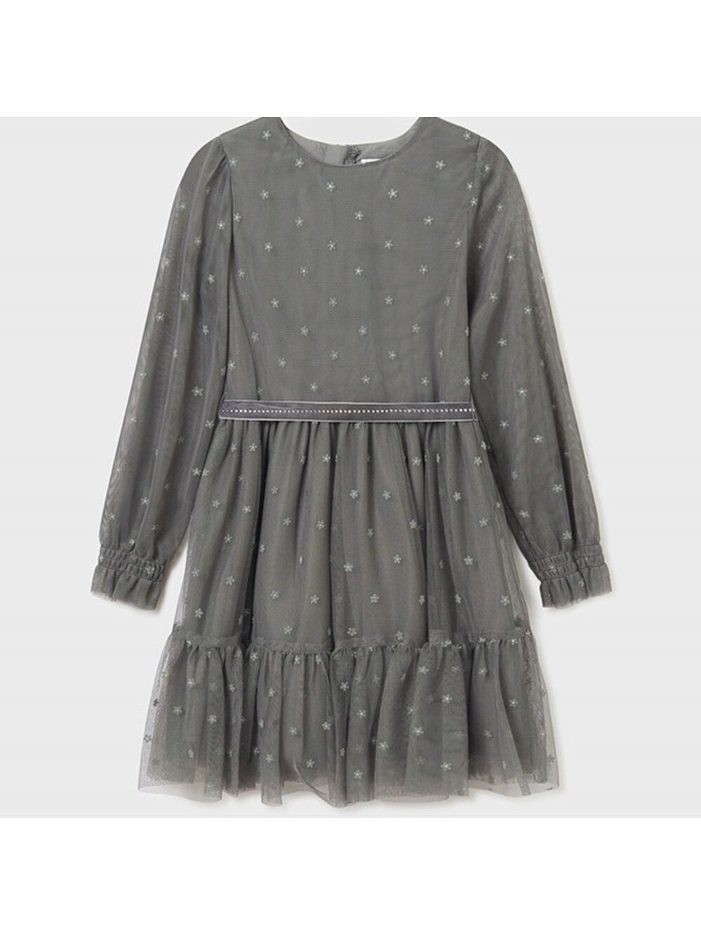 Size 10 Girls Mayoral Gray Pleated Sundress for Wedding Guest